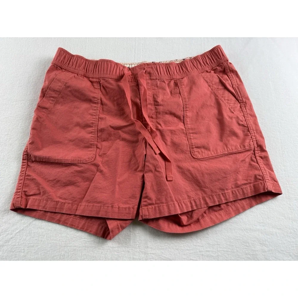 The North Face Shorts Womens Large Coral Pull On Elastic Waist Hiking READ